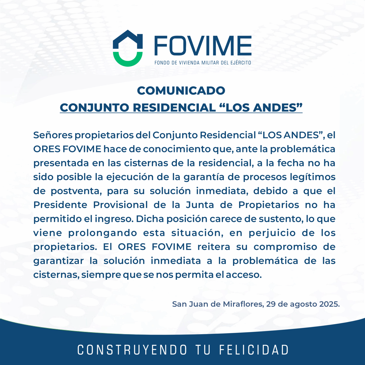 comunicado final los andes PW DANIEL