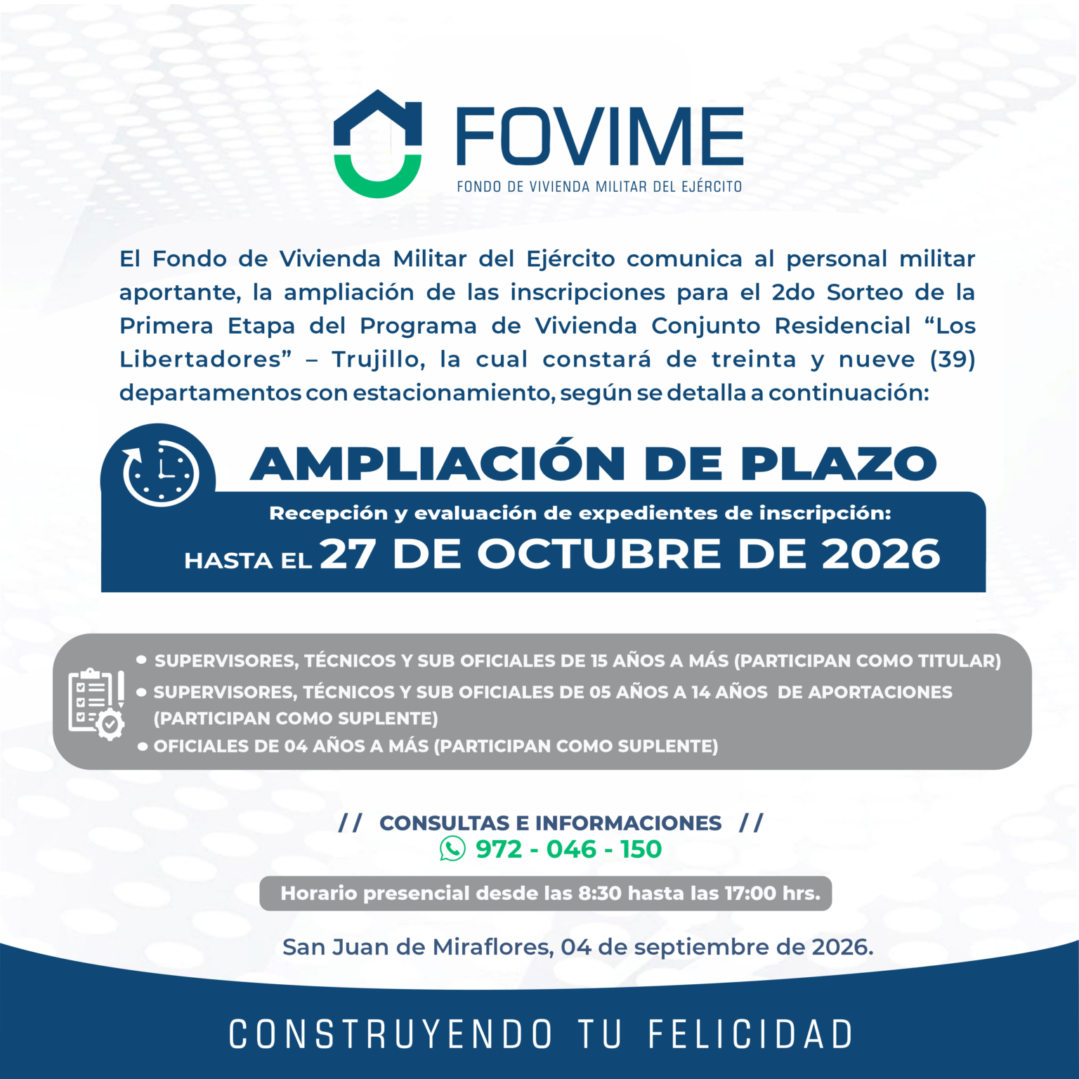 COMUNICADO ACTUALIZADO LOS LIBERTADORES 04.9